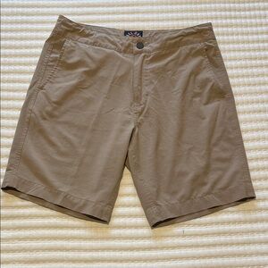 Faherty Men's Brown Flat Front All Day Shorts Mens 30”
